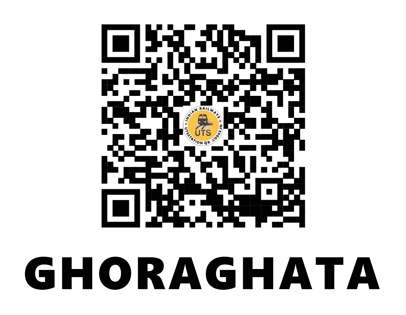 UTS QR Code for GHORAGHATA - GGTA - SE (WEST BENGAL)